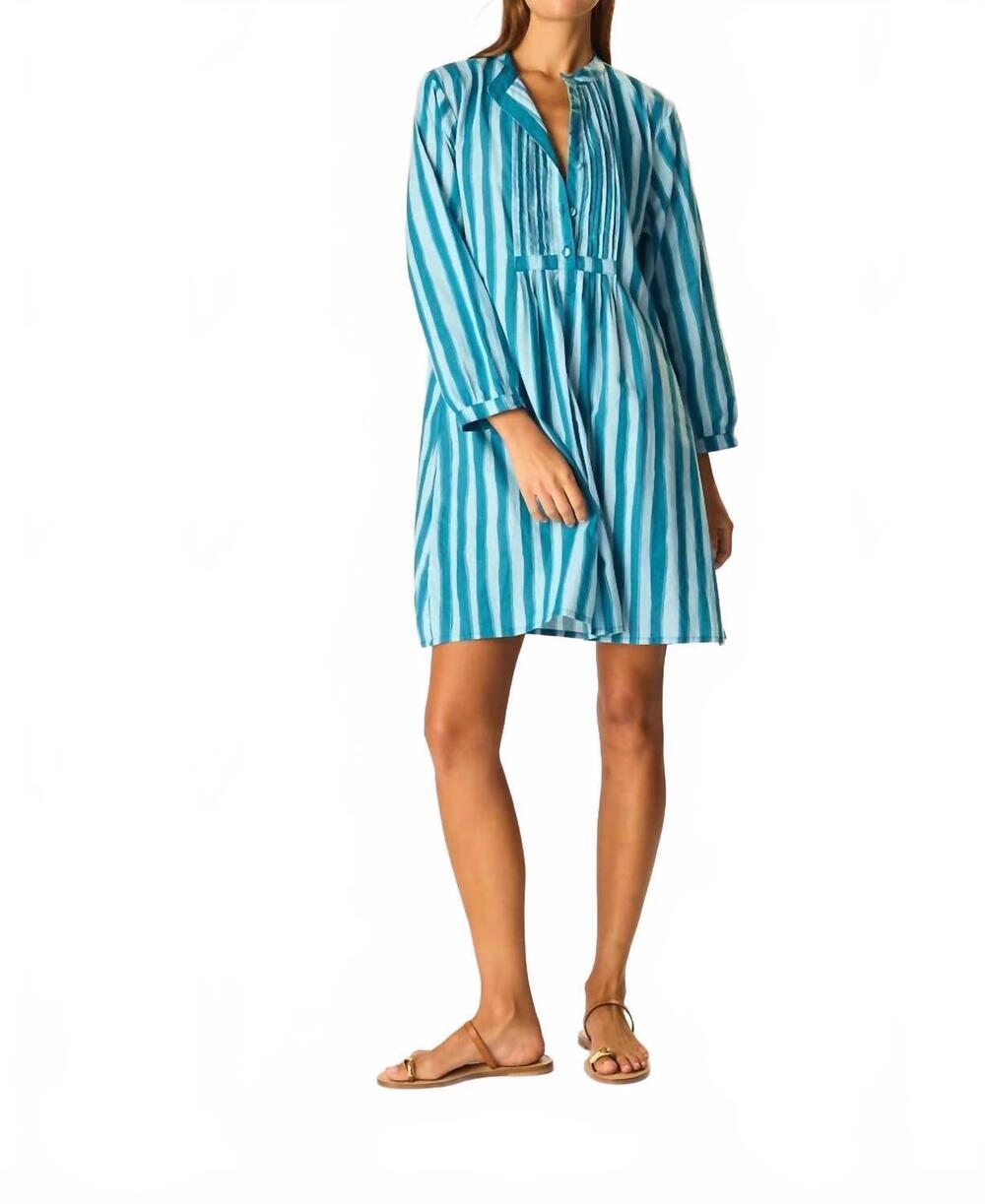 NEW NATALIE MARTIN sammie short dress in batik stripe pool